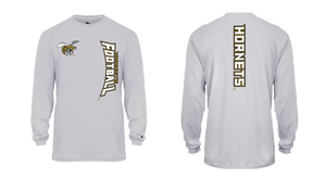 Hornets Football LS Tee Vertical Logo