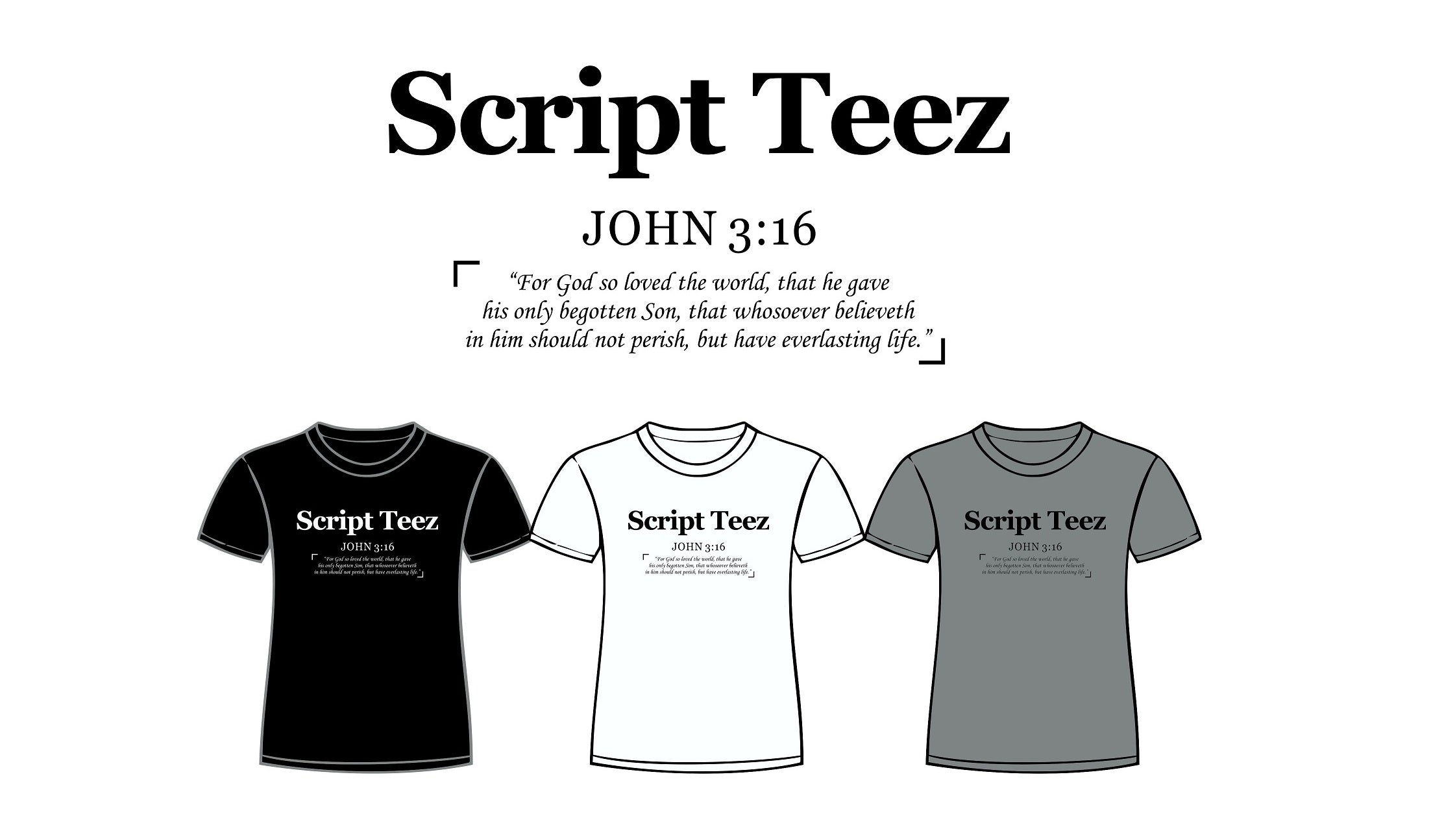 'Script Teez' Cotton Tee