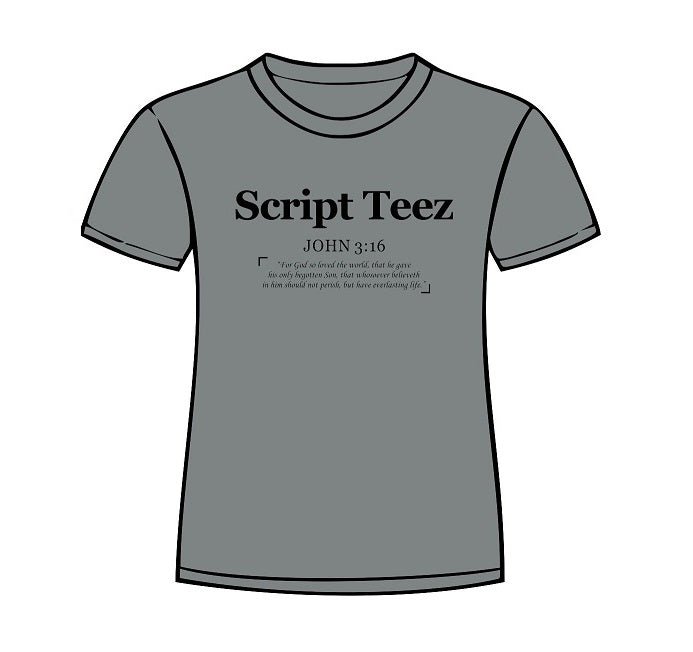 'Script Teez' Cotton Tee