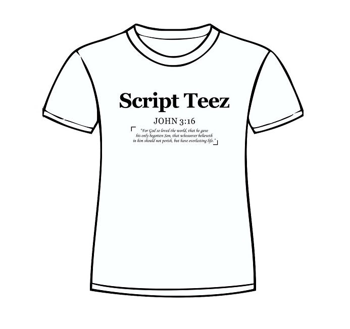 'Script Teez' Cotton Tee