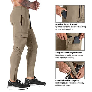 BROKIG Men's Cargo Gym Joggers