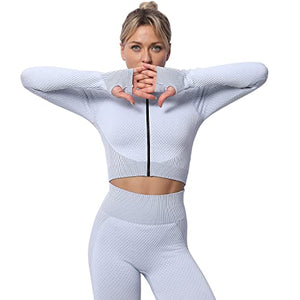 YETOWA Women's 3pcs Workout Sets