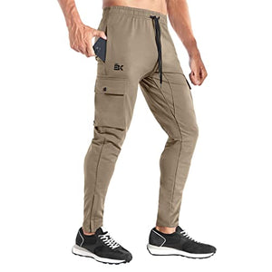 BROKIG Men's Cargo Gym Joggers