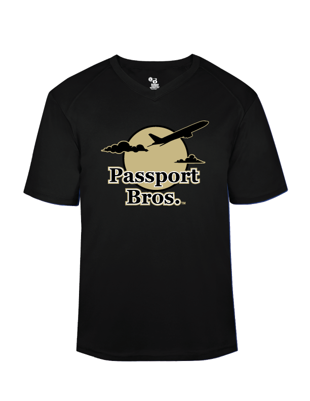 Passport Bros. Dri-fit V-neck Tee