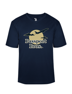 Passport Bros. Dri-fit V-neck Tee