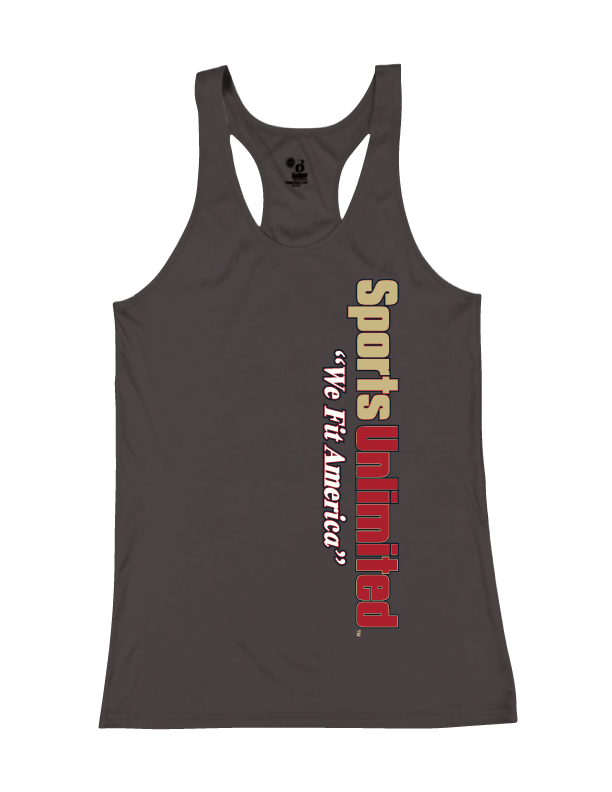 Women's Racer Back Tank(Red & Gold)