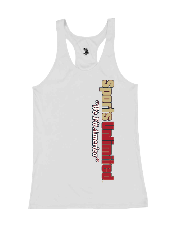 Women's Racer Back Tank(Red & Gold)