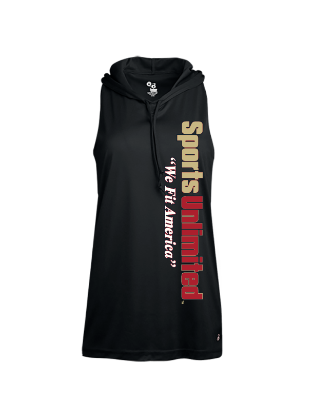 Women's Sleeveless Hoodie(Red & Gold)