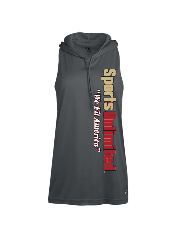 Women's Sleeveless Hoodie(Red & Gold)