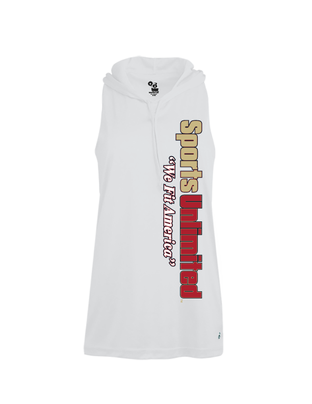 Women's Sleeveless Hoodie(Red & Gold)