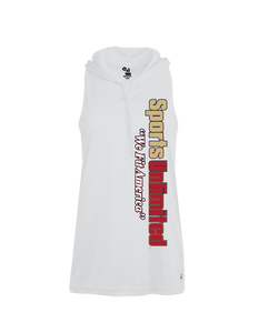 Women's Sleeveless Hoodie(Red & Gold)