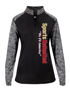 Women's Sport Blend 1/4 Zip(Red & Gold)